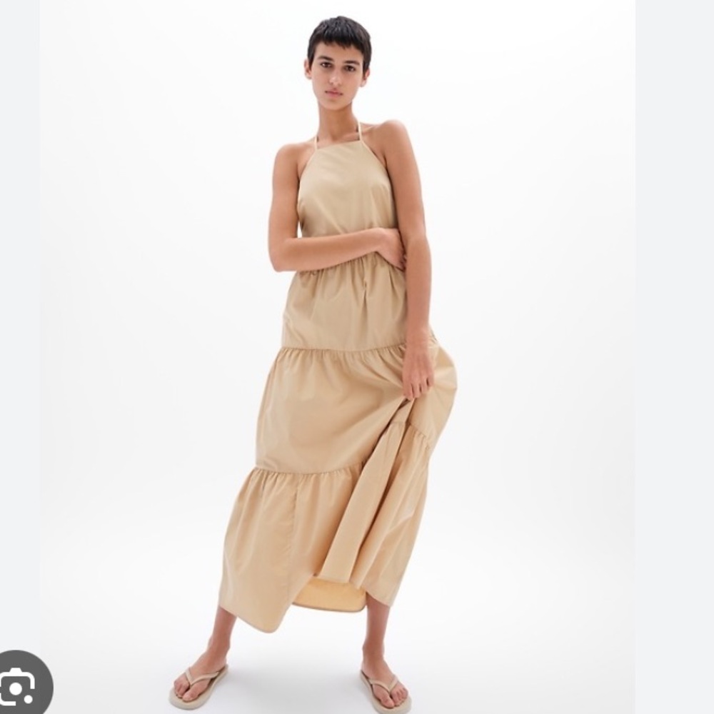 GAP Tie-Back Halter Maxi Dress NWT Sz 8